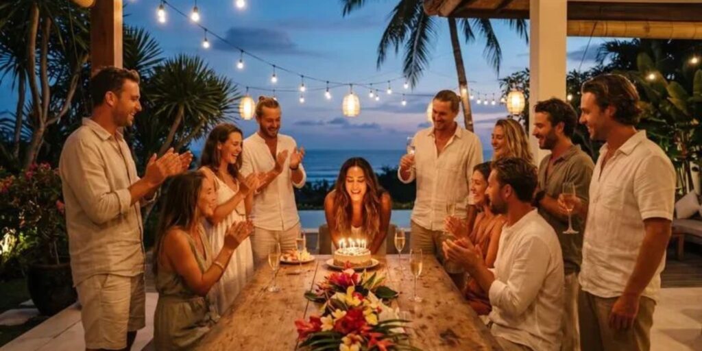 Private birthday party setup
